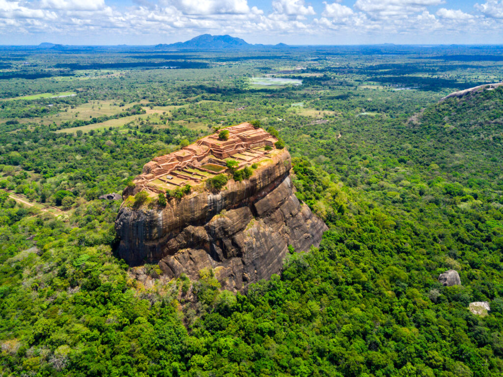Aerial view Sigiriya Sri Lanka 