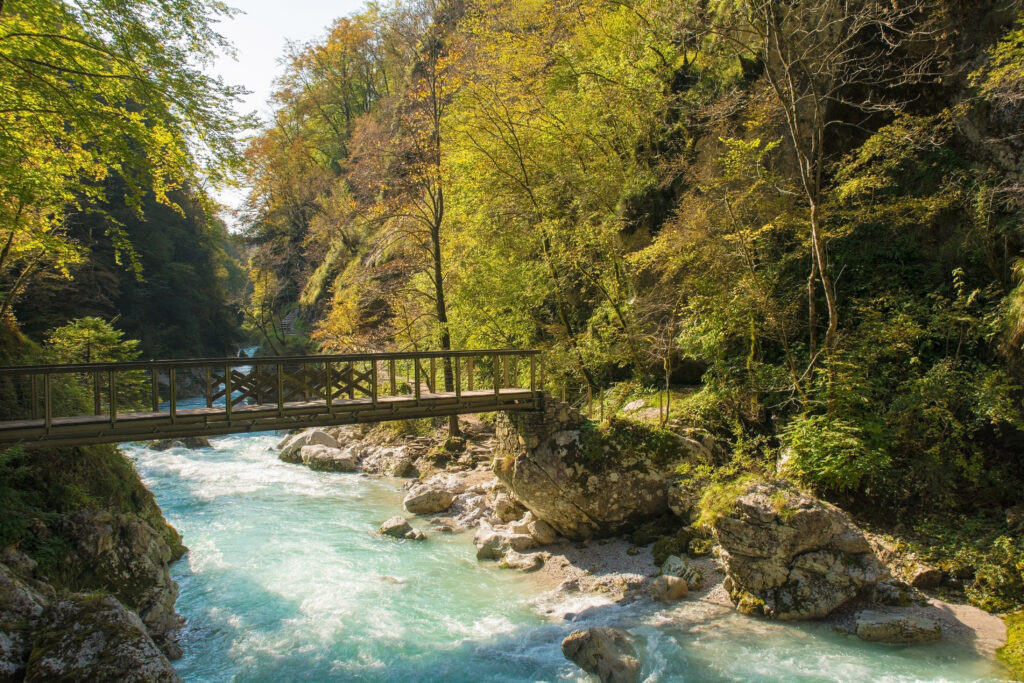 Devils Bridge Tolmin Gorge Slovenia